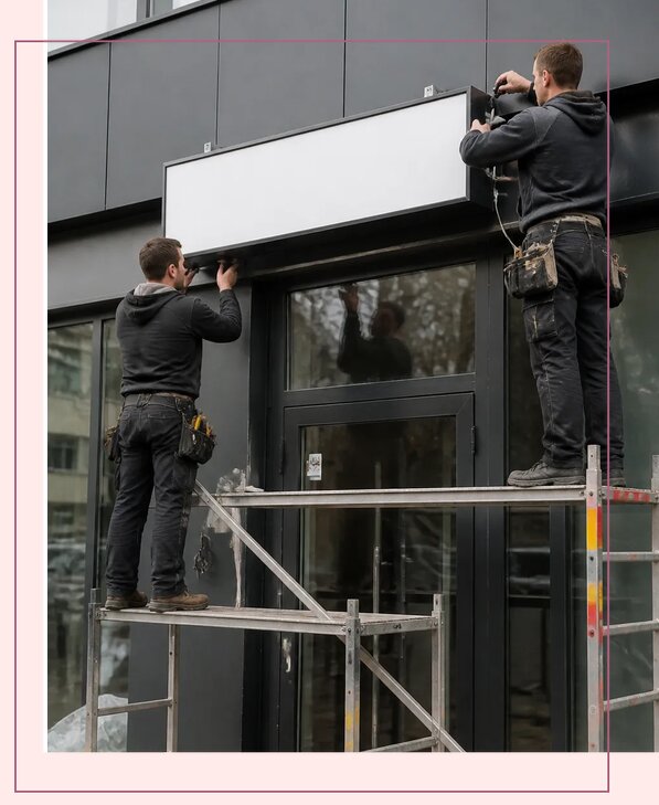 Изготовление и монтаж рекламных вывесок под ключ в Отрадном