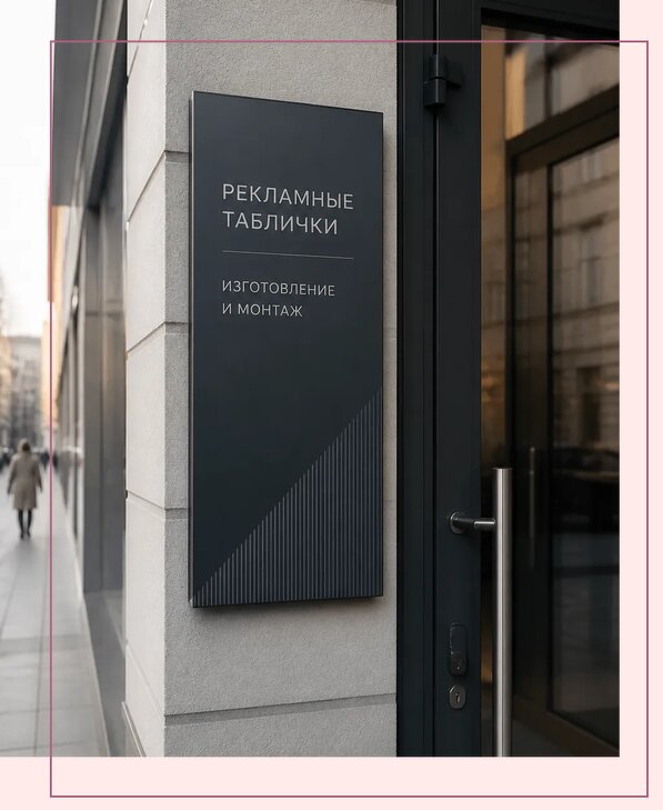 Рекламные таблички в Отрадном по цене от 4892 р. | Аванза-Трд